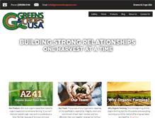 Tablet Screenshot of greensandcropsusa.com